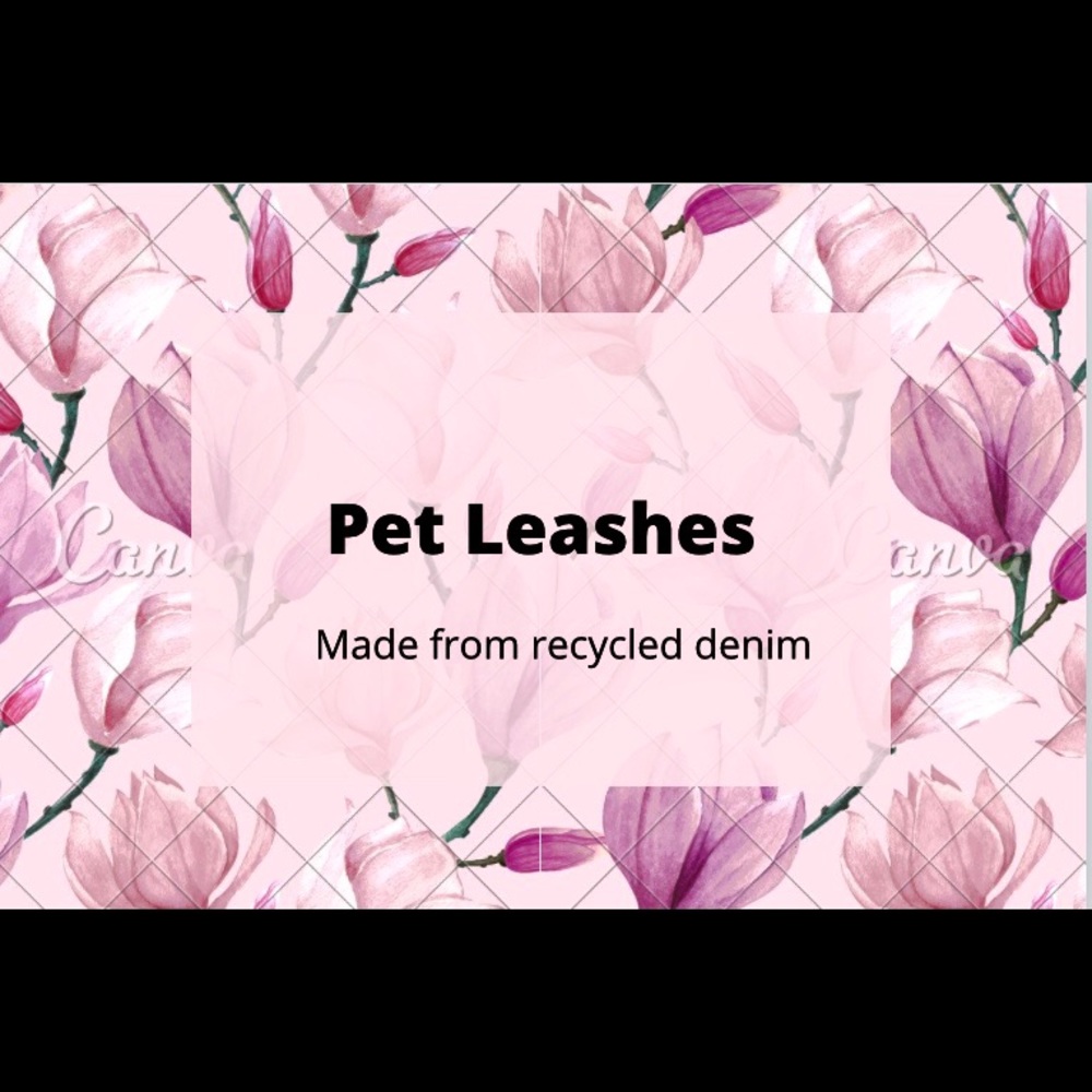 One of a kind Recycled Denim Pet Leash